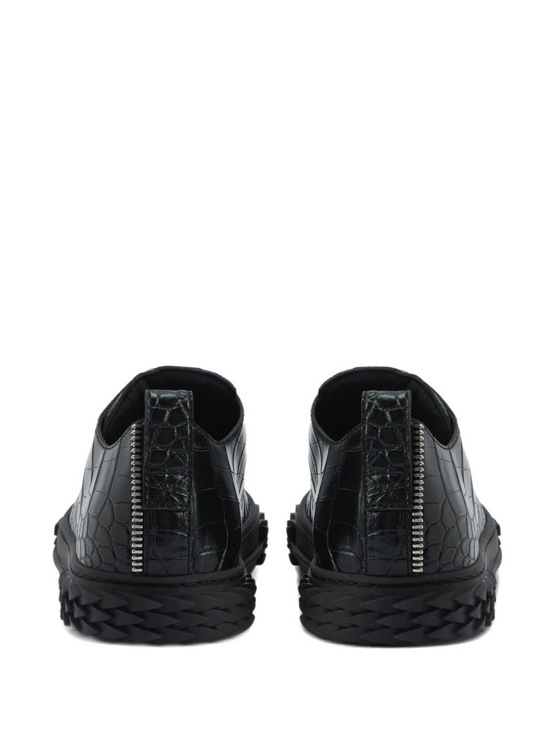 Blabber crocodile-effect lace-up sneakers 3