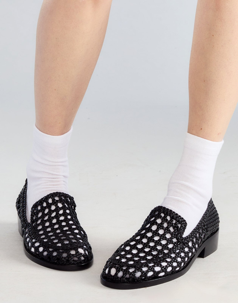 CYNTHIA ROWLEY Braided Leather Loafer outlook
