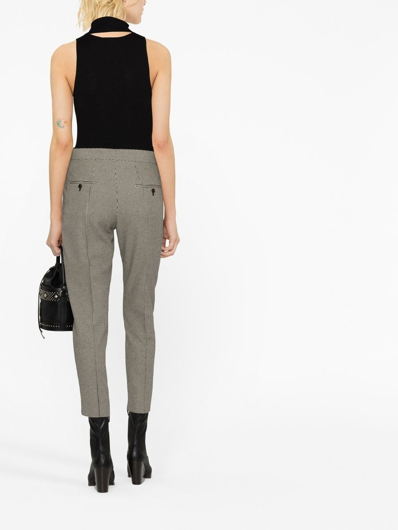 houndstooth-pattern cropped trousers 3