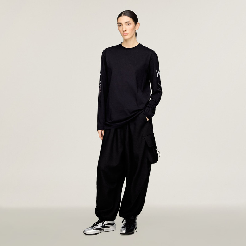 Y-3 MERCEDES CHAOS LOGO LONG SLEEVE TEE 6