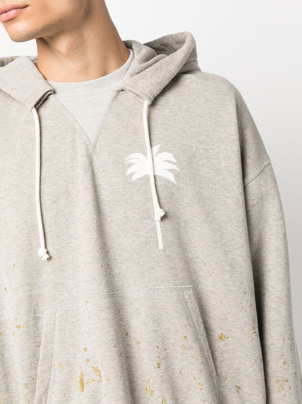 paint-splatter logo-print hoodie - 5