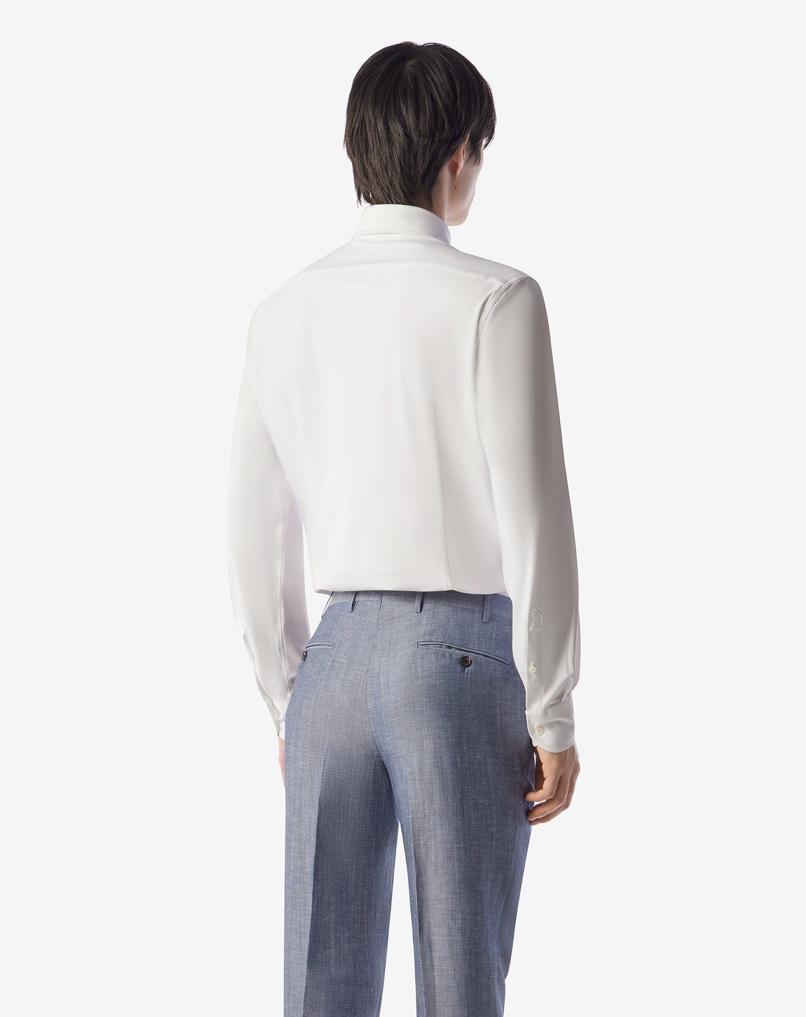 White bi-elastic fabric shirt - 3