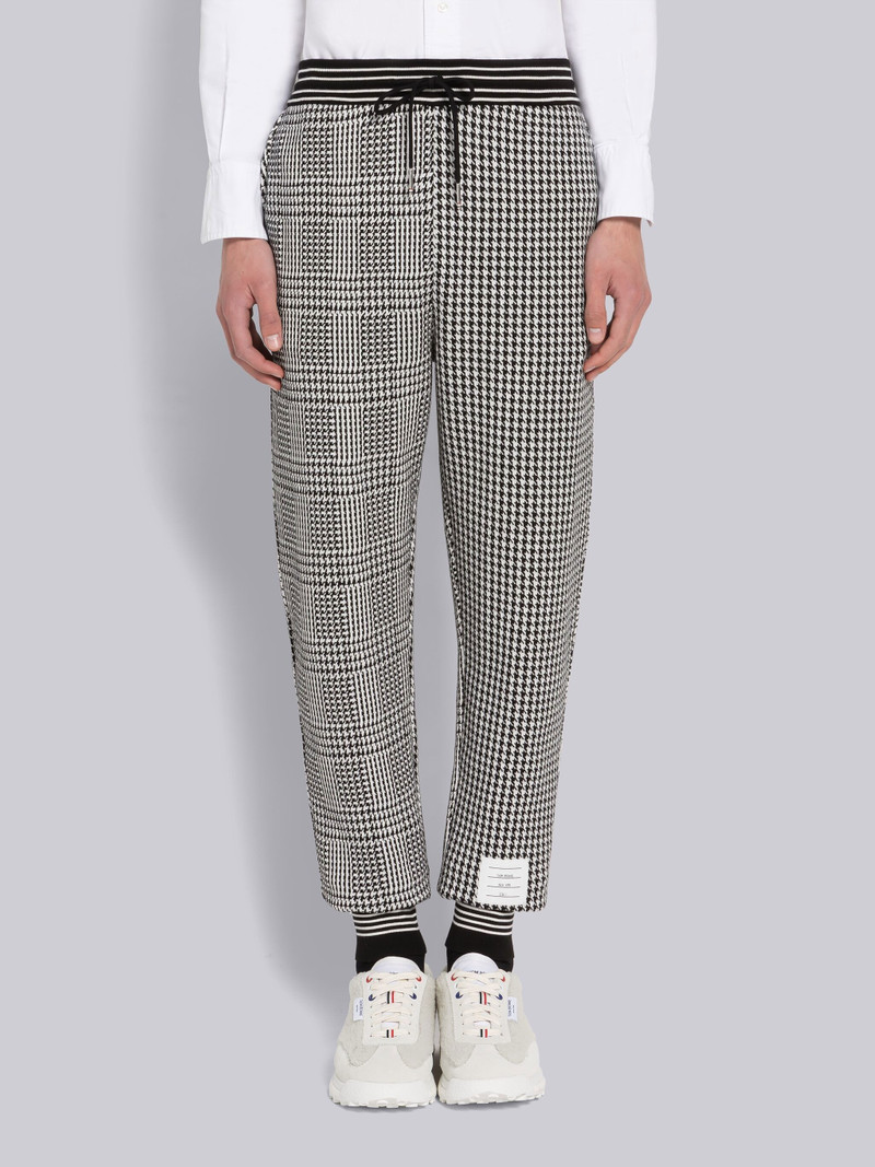 Houndstooth Cotton Sweatpants 1