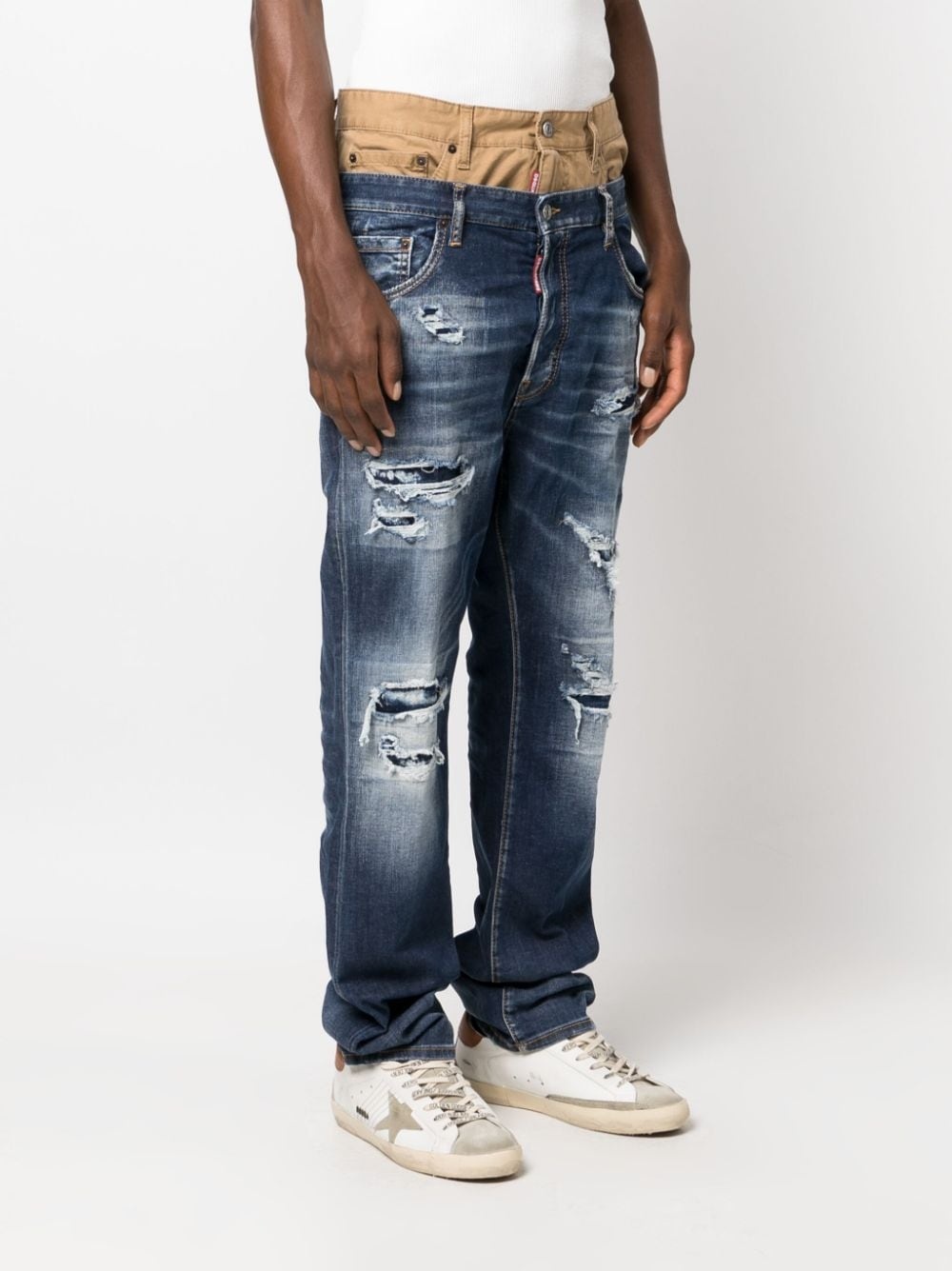 Twin Pack layered loose jeans - 3