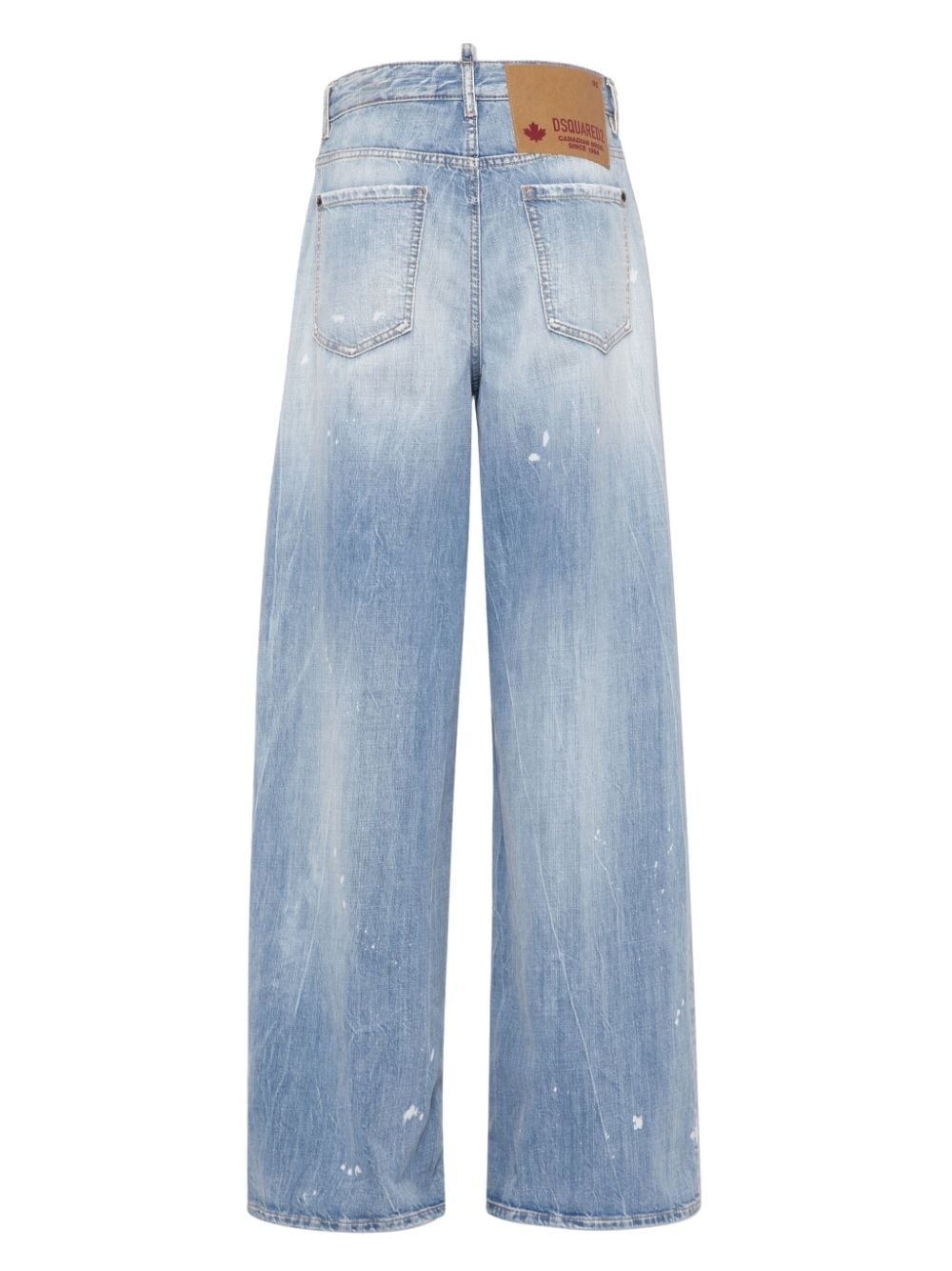 distressed wide-leg jeans - 2
