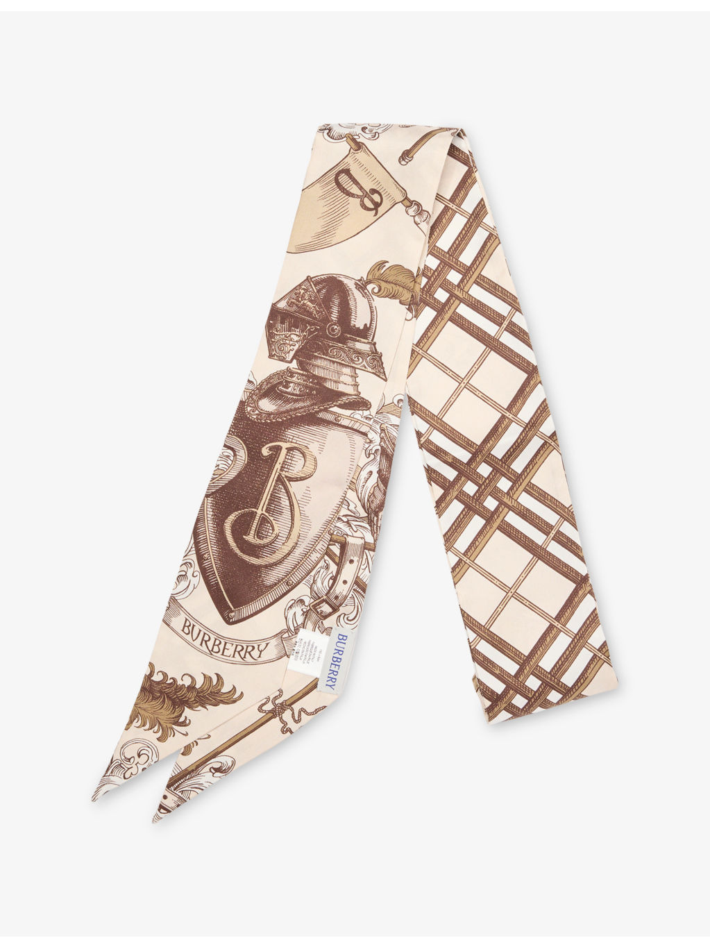 Etched Knight Silk Scarf - 1