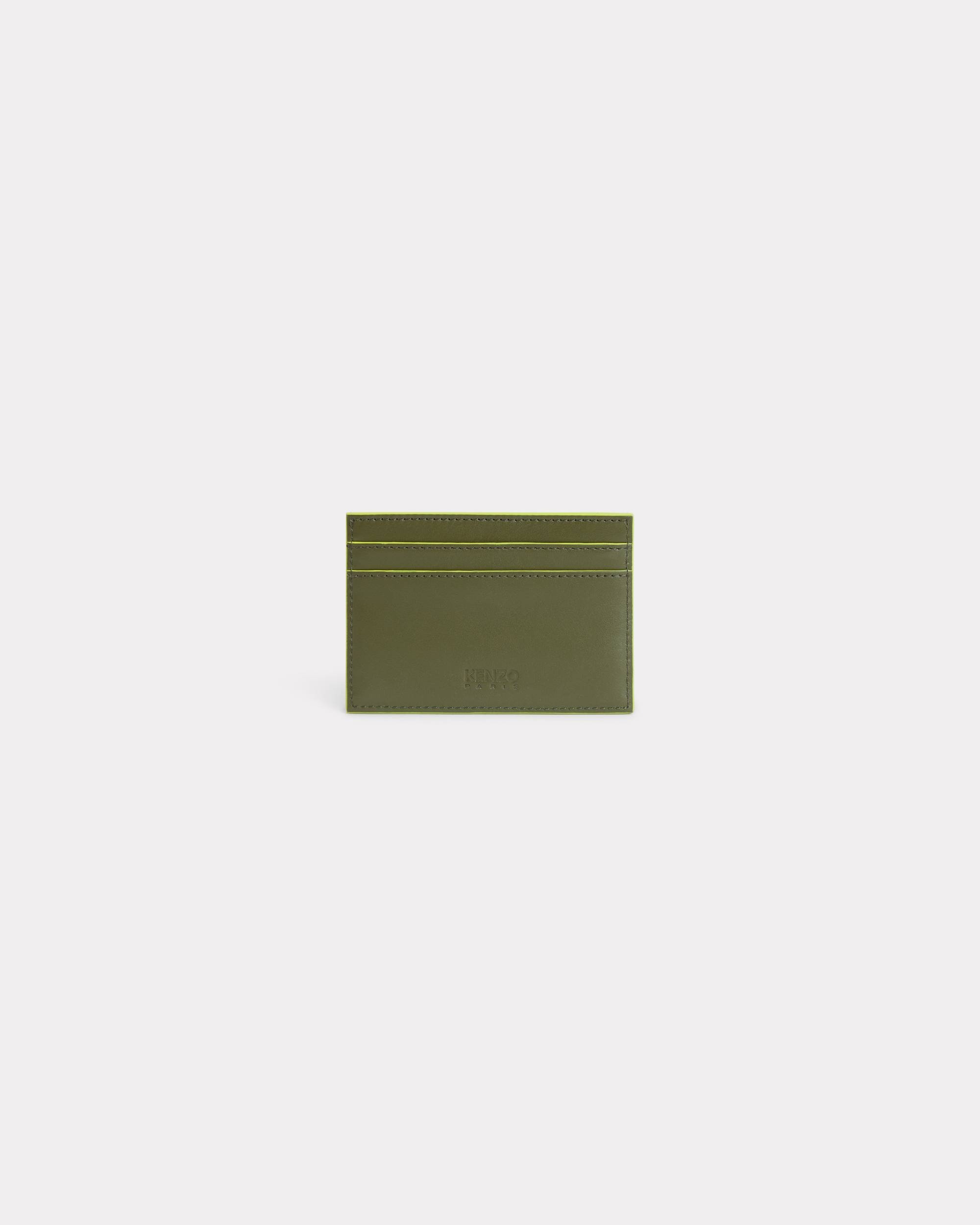 'KENZO Emboss' card holder in leather - 2