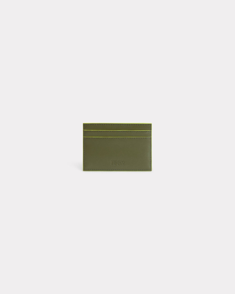 KENZO 'KENZO Emboss' card holder in leather outlook