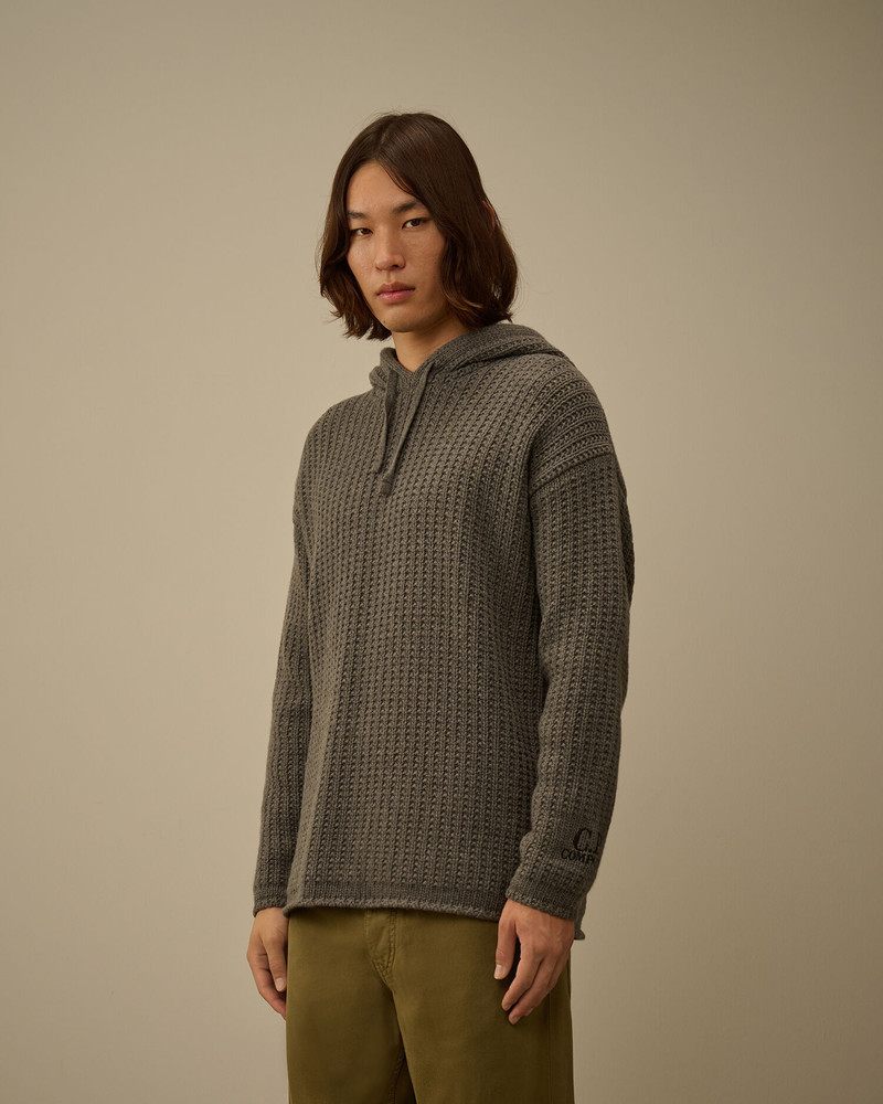 Lambswool GRS Boxy Hooded Sweater 3