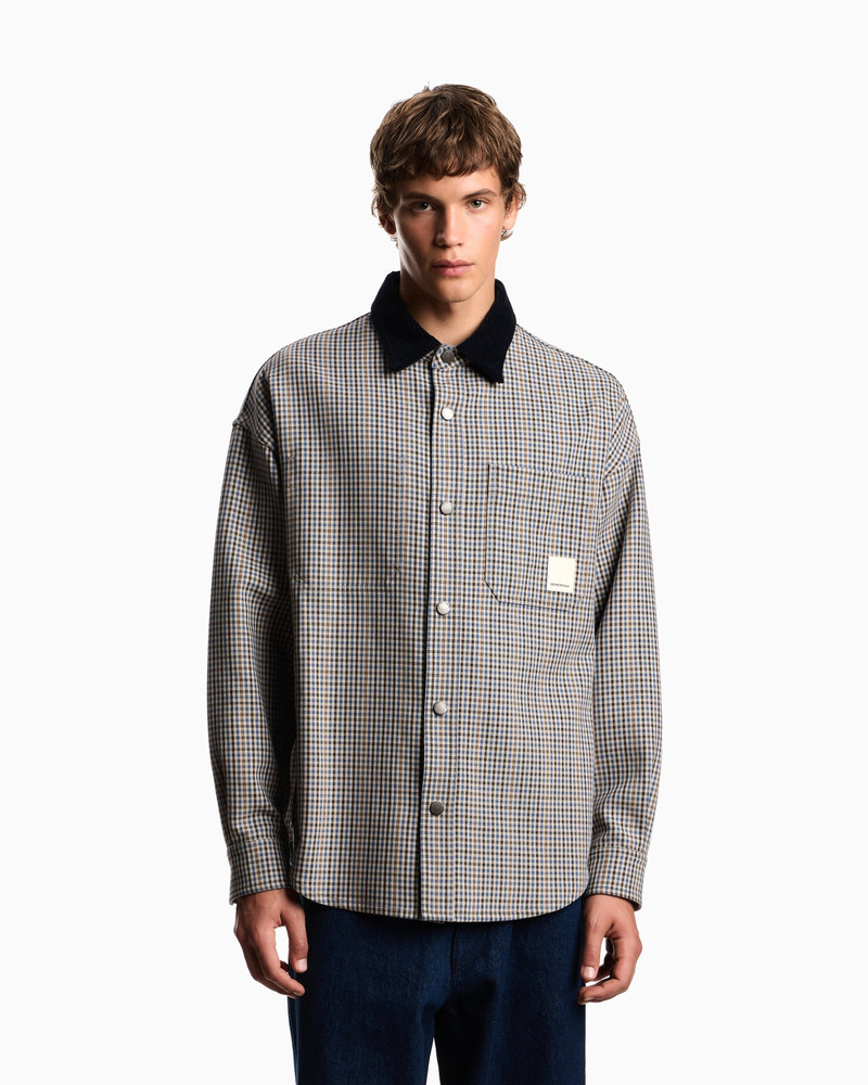 EMPORIO ARMANI EAGLE CLUB REVERSIBLE BLOUSON WITH CHECK MOTIF outlook