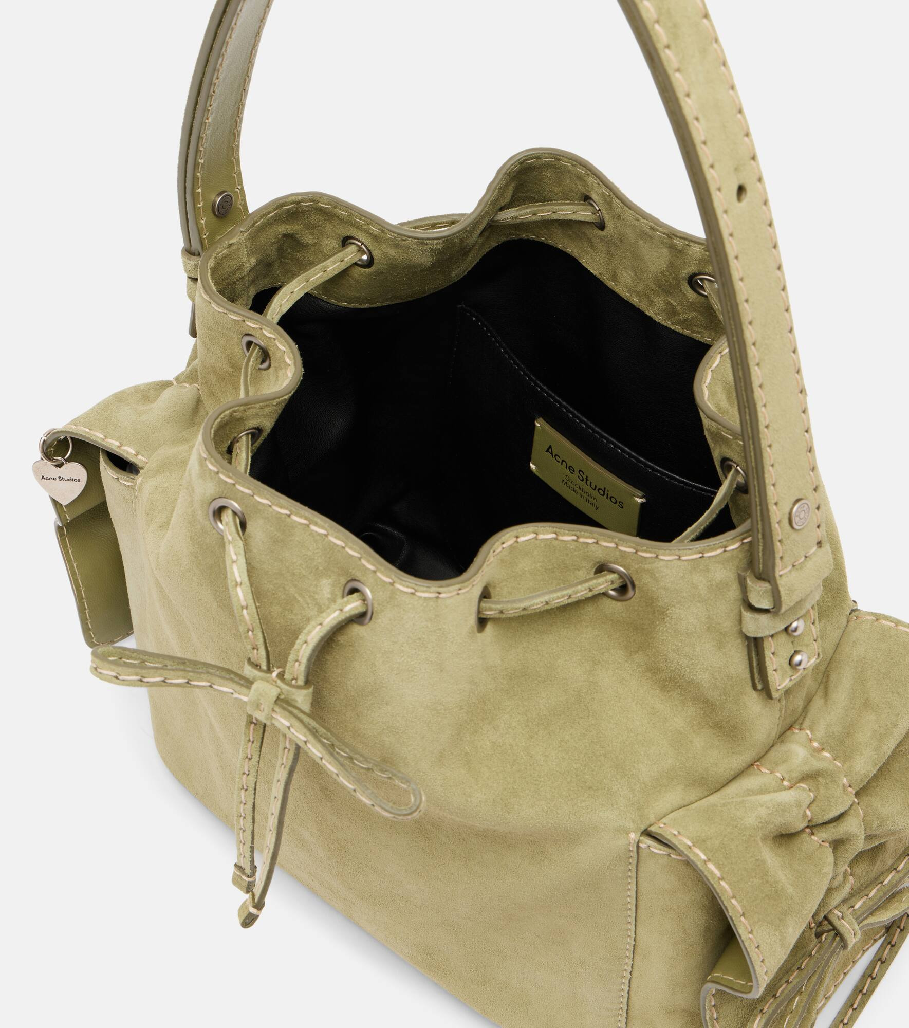 Multipocket Mini suede bucket bag - 3