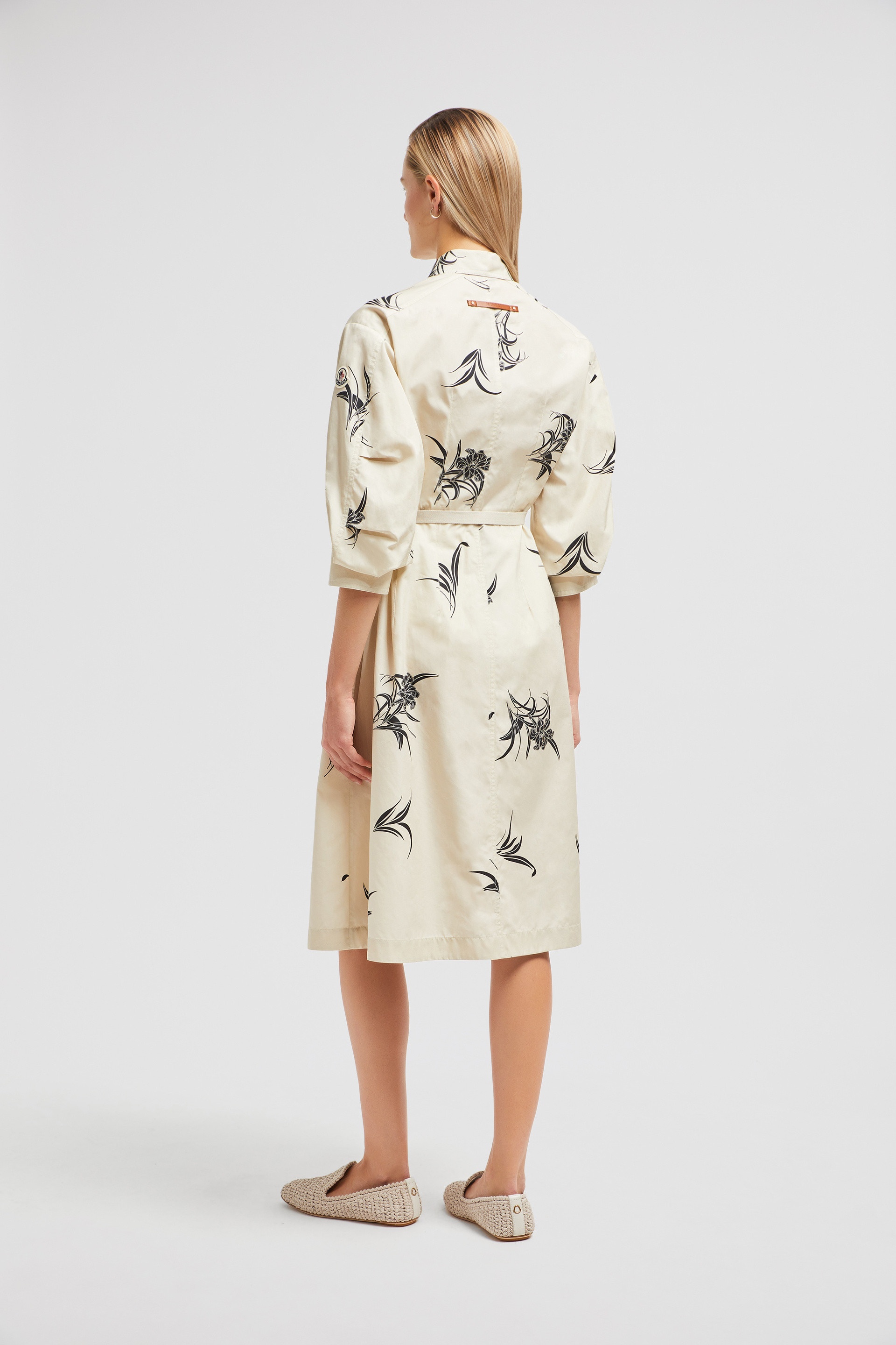Floral Print Cotton Shirt Dress - 5
