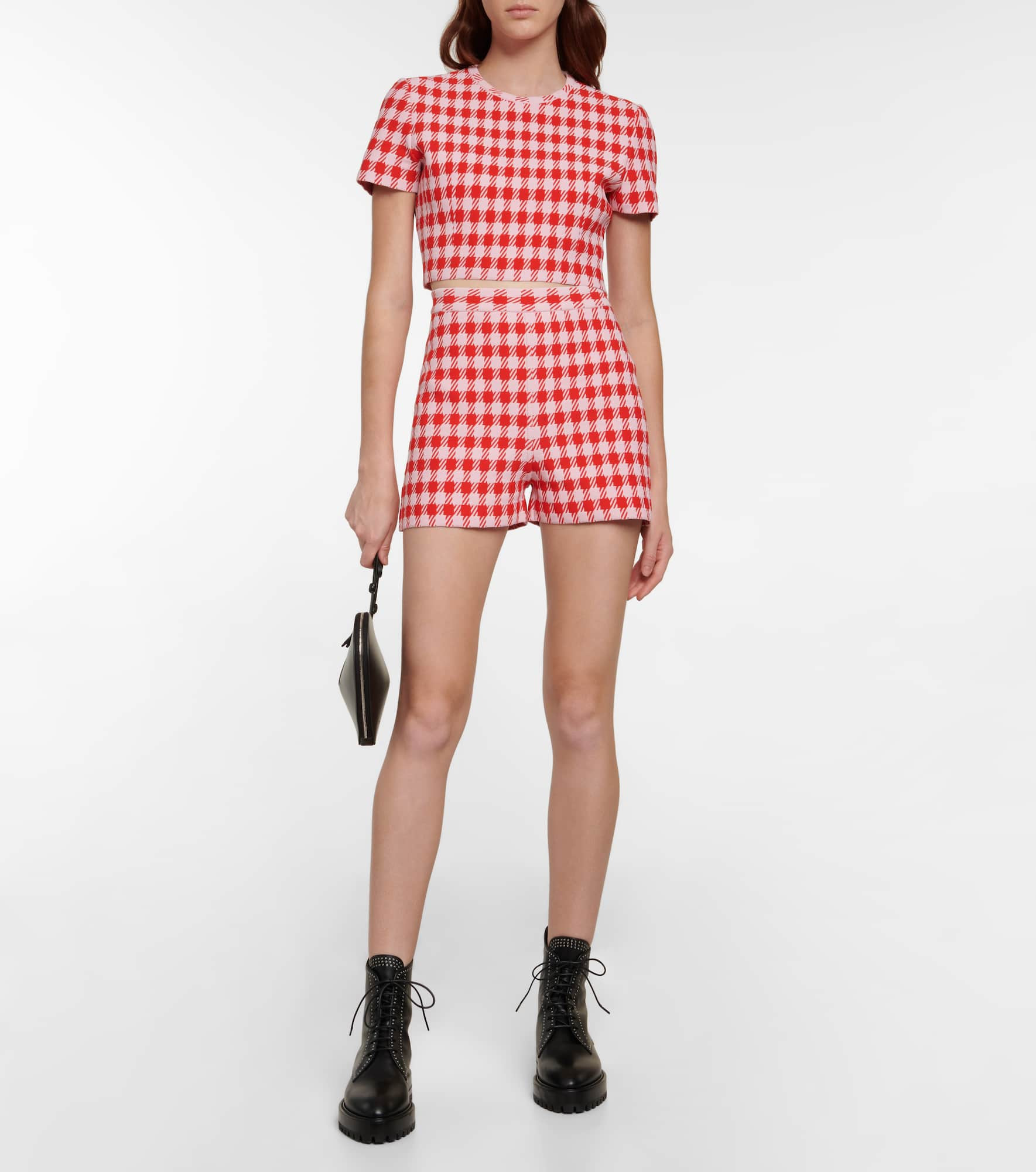 Houndstooth cropped top - 2