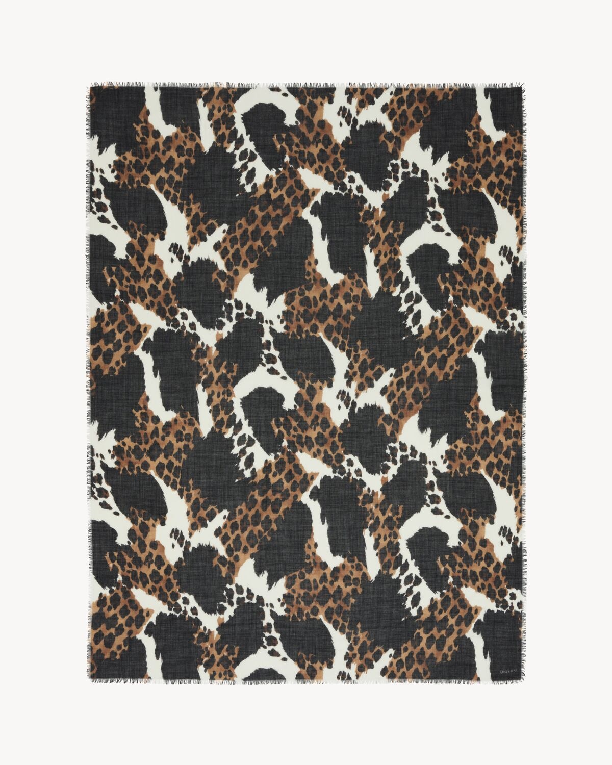 MIXED CAT STOLE IN WOOL ETAMINE - 2