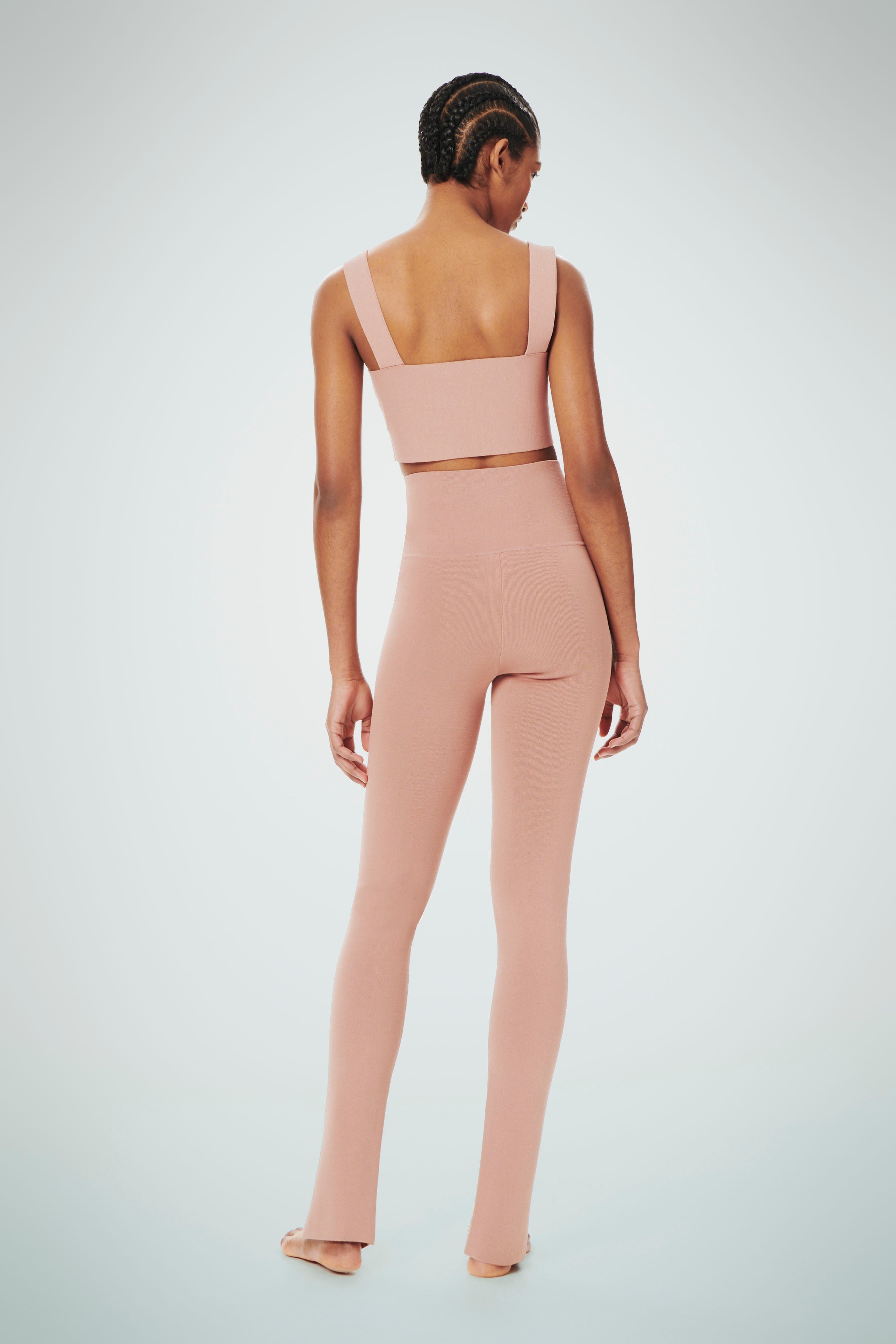 VB Body Split Front Leggings in Blush - 4