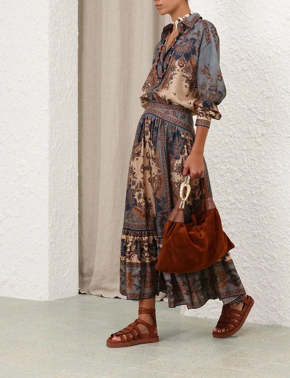 Ascension Tiered Midi Skirt - 3