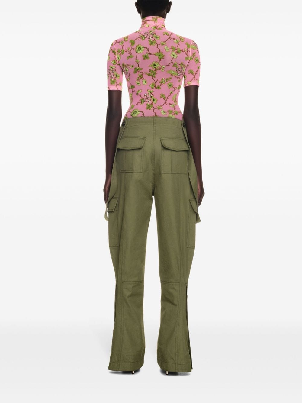 flared cargo pants - 4