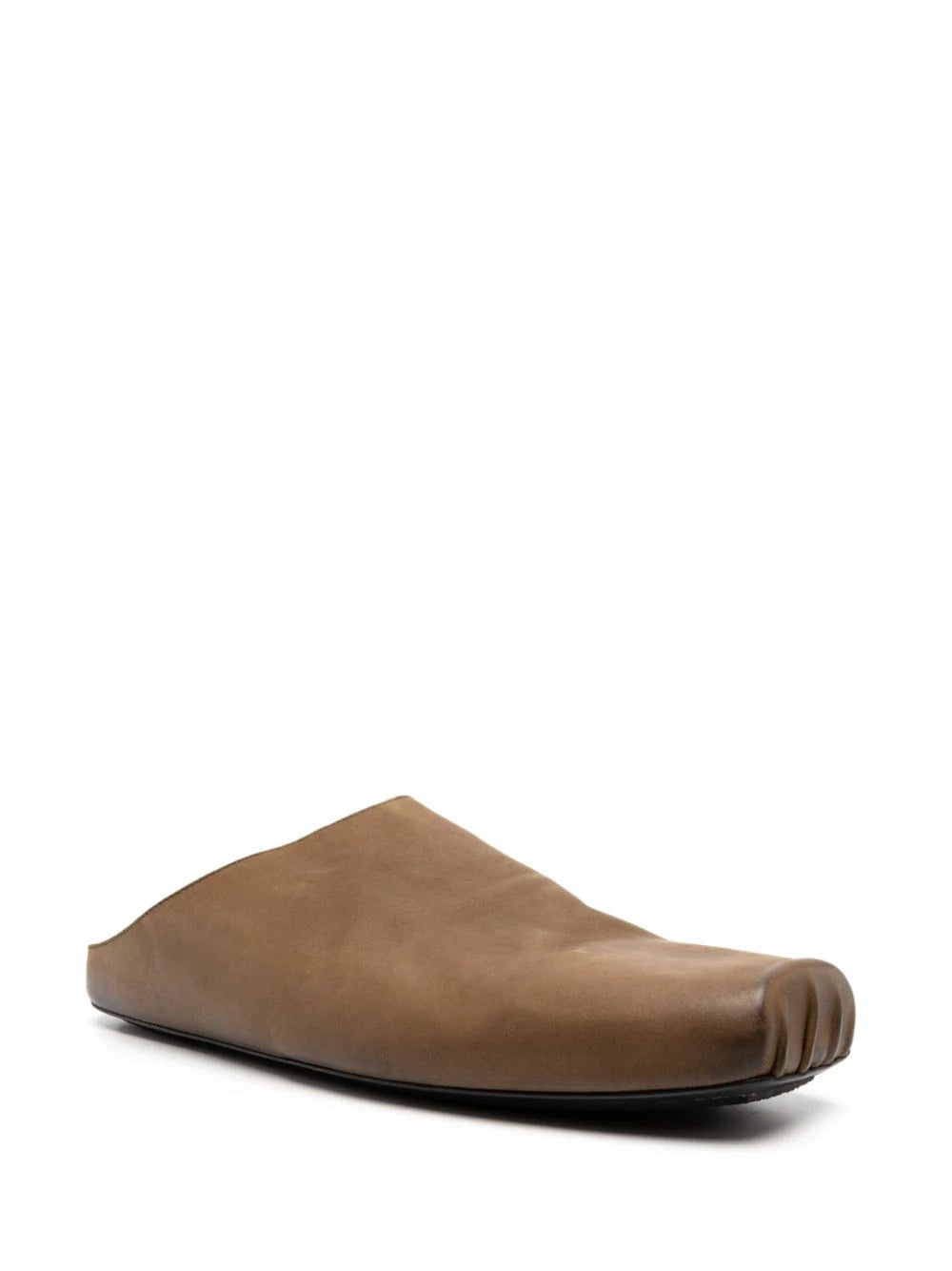 SQUARE-TOE LEATHER SLIPPERS - 2