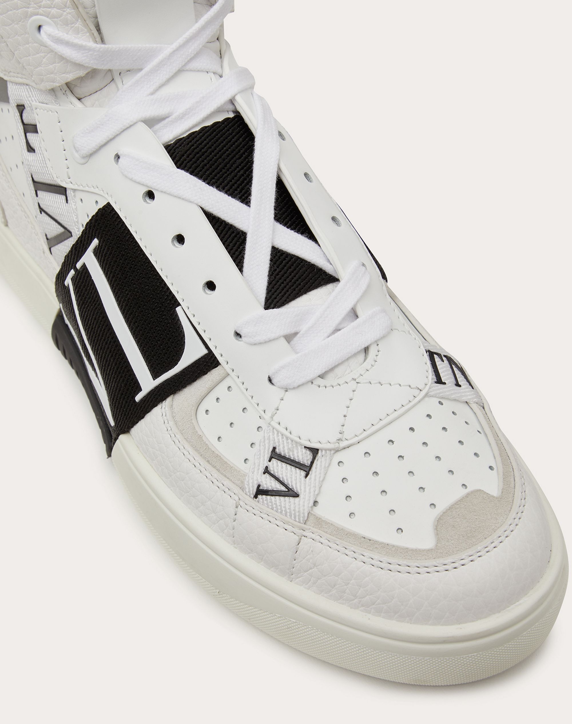 Mid-Top Calfskin VL7N Sneaker with Bands - 9