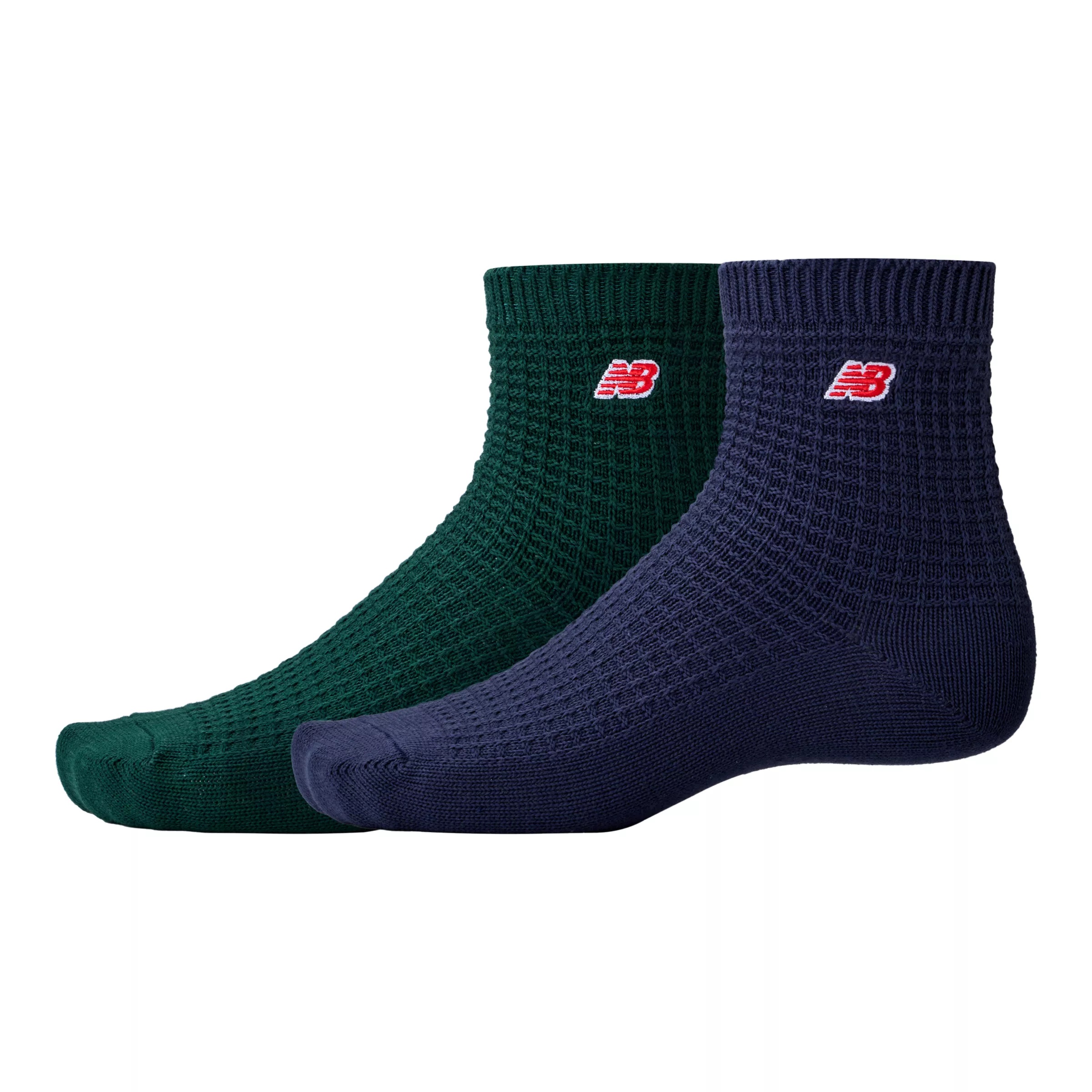 Waffle Knit Ankle Socks 2 Pack - 1