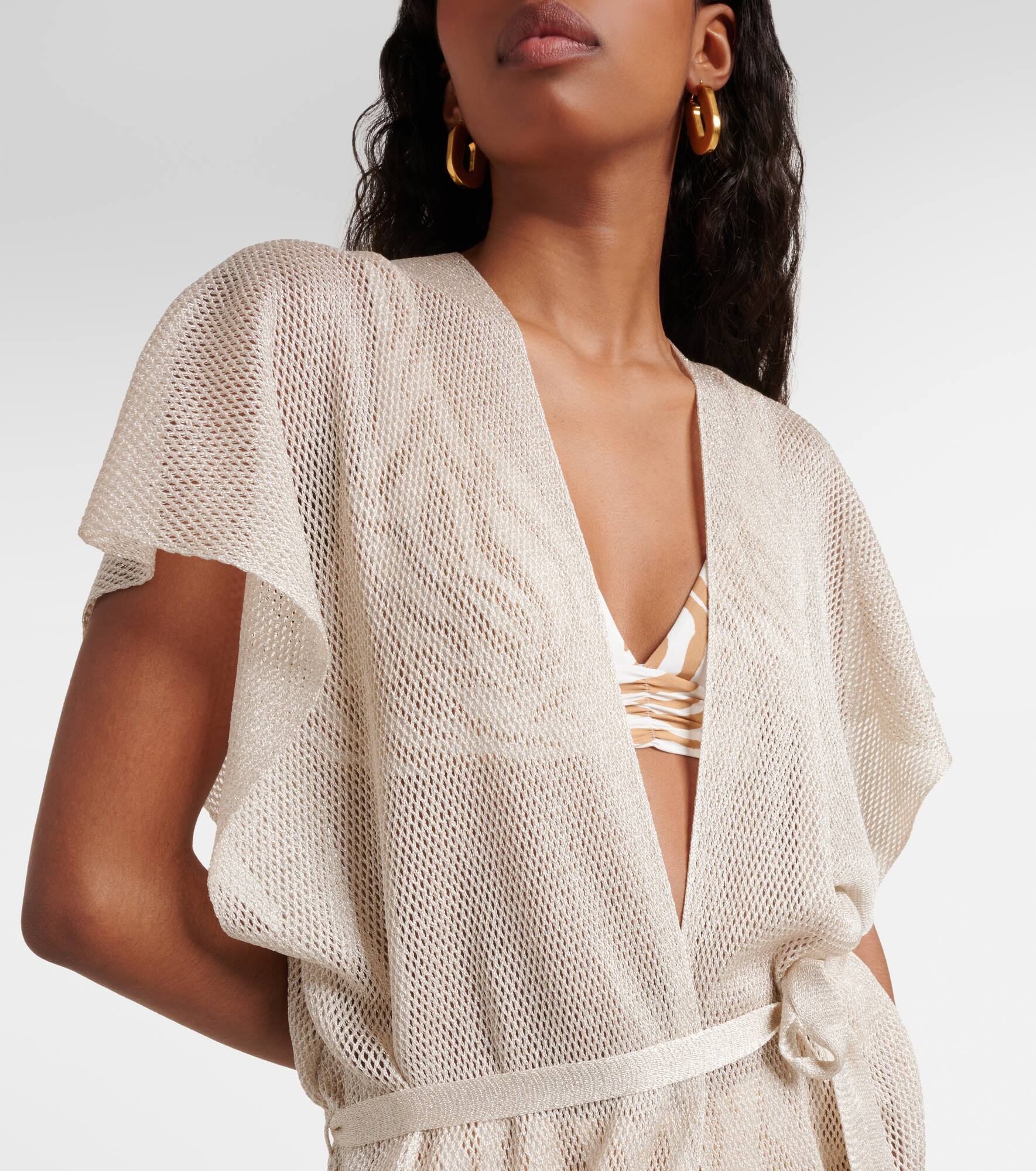 Max Mara Fringed Lurex® beach cover-up | mytheresa | REVERSIBLE
