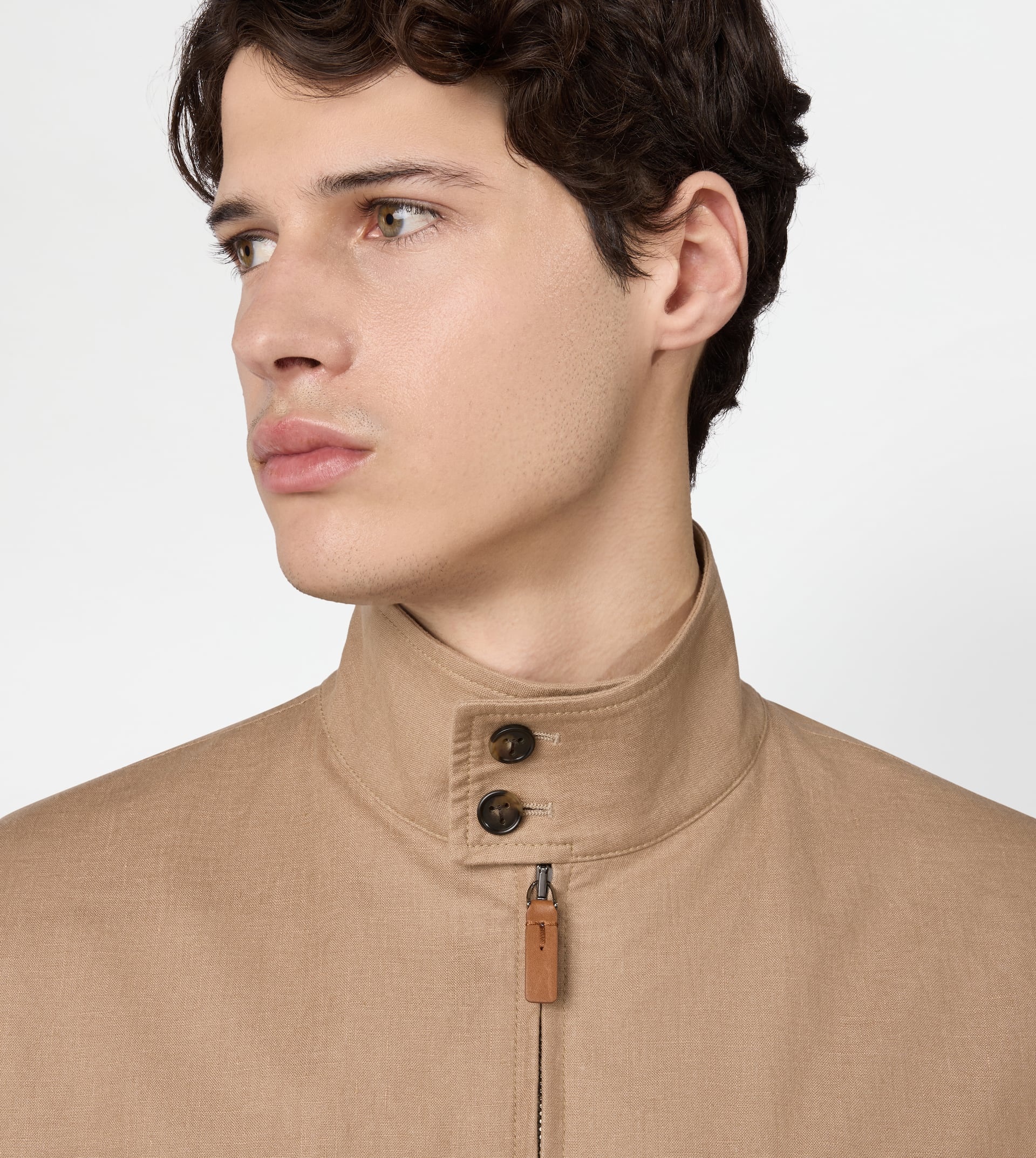 JACKET IN LINEN - BEIGE - 7