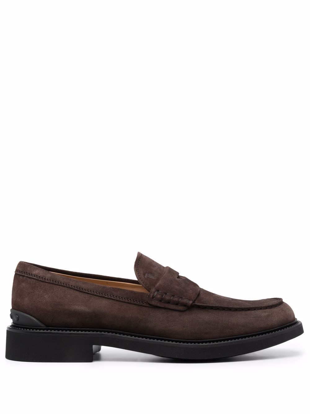 almond-toe suede loafers - 1