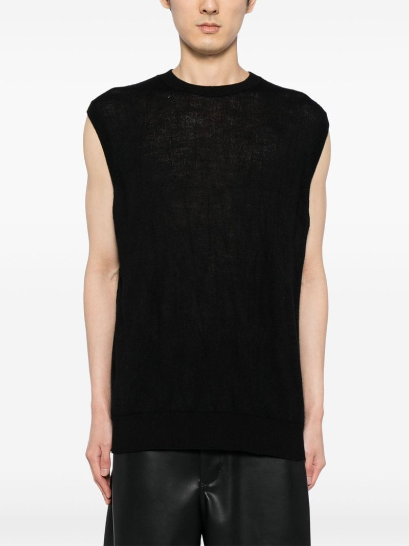intarsia-knit crew-neck vest 4