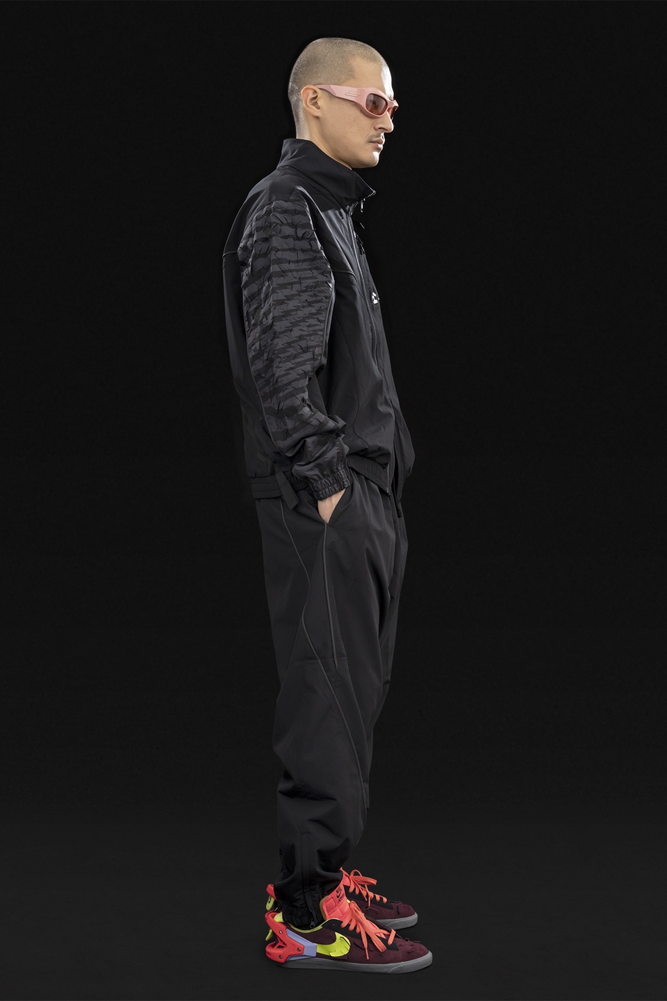 GGG-P2-010 Nike® Acronym® Track Pant Woven Black/Black - 4