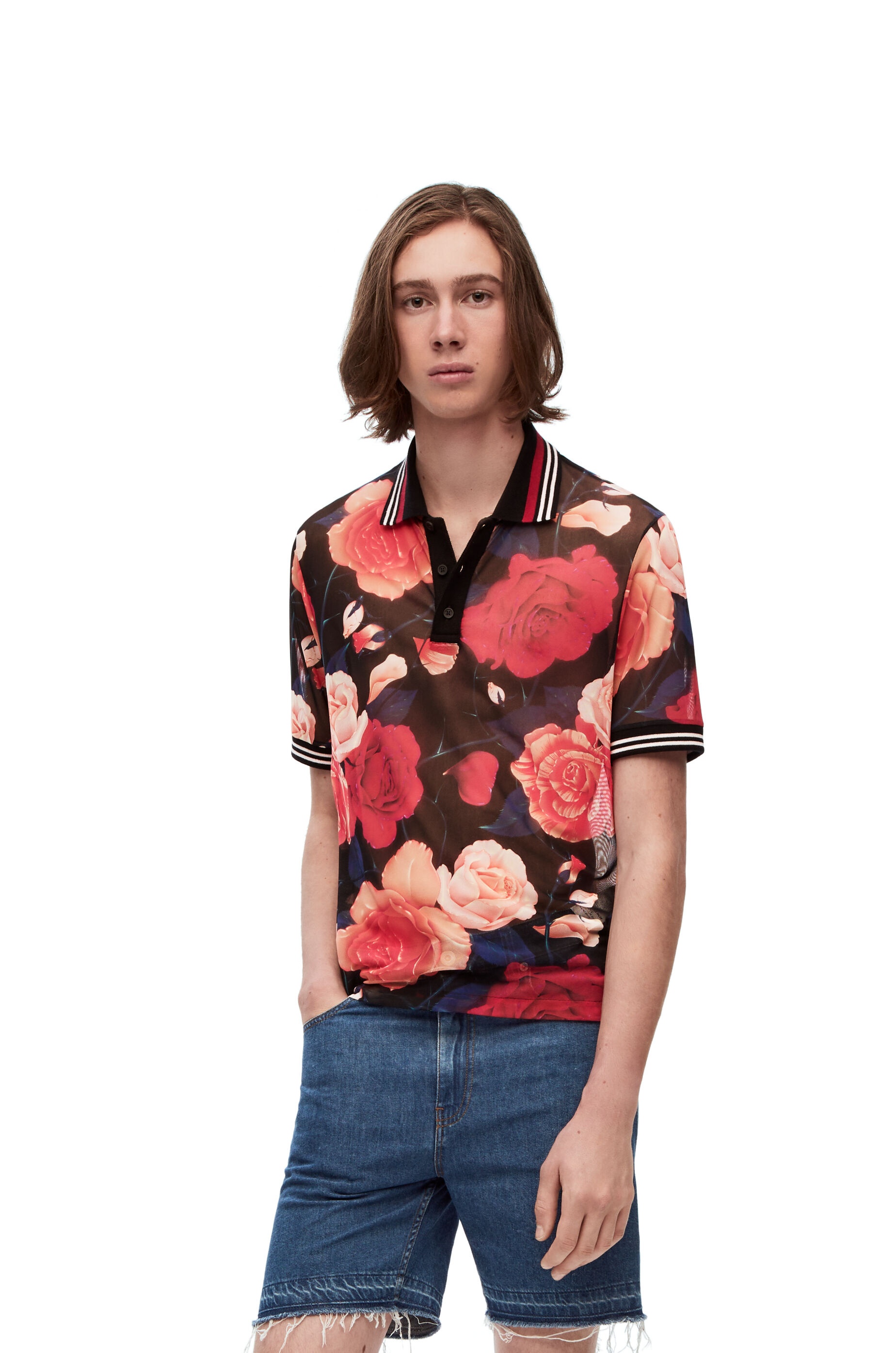Roses polo in technical mesh - 3