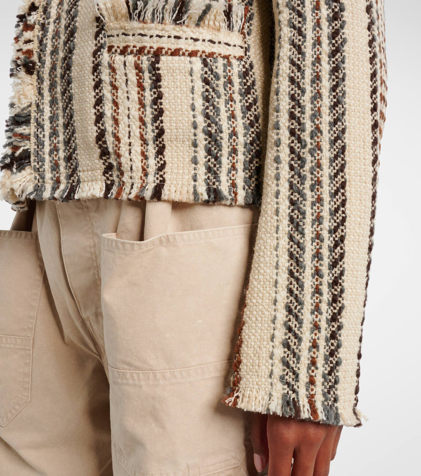 Izaria cotton and wool-blend jacket - 5