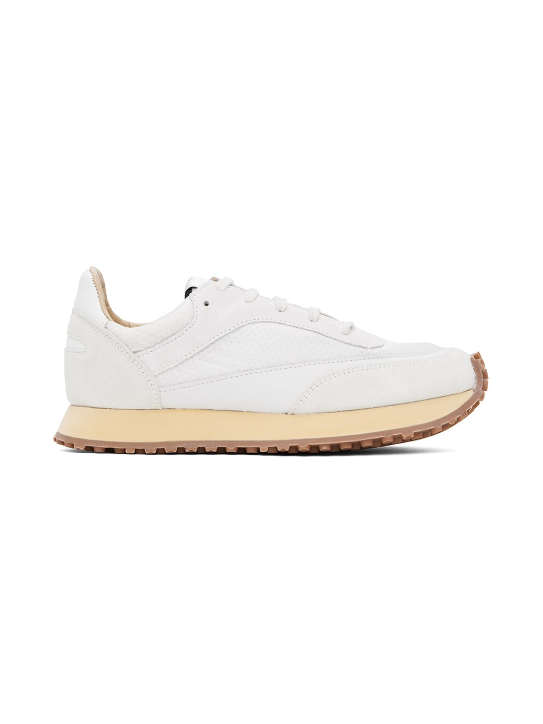 White Tempo Low Transparent Sneakers - 1