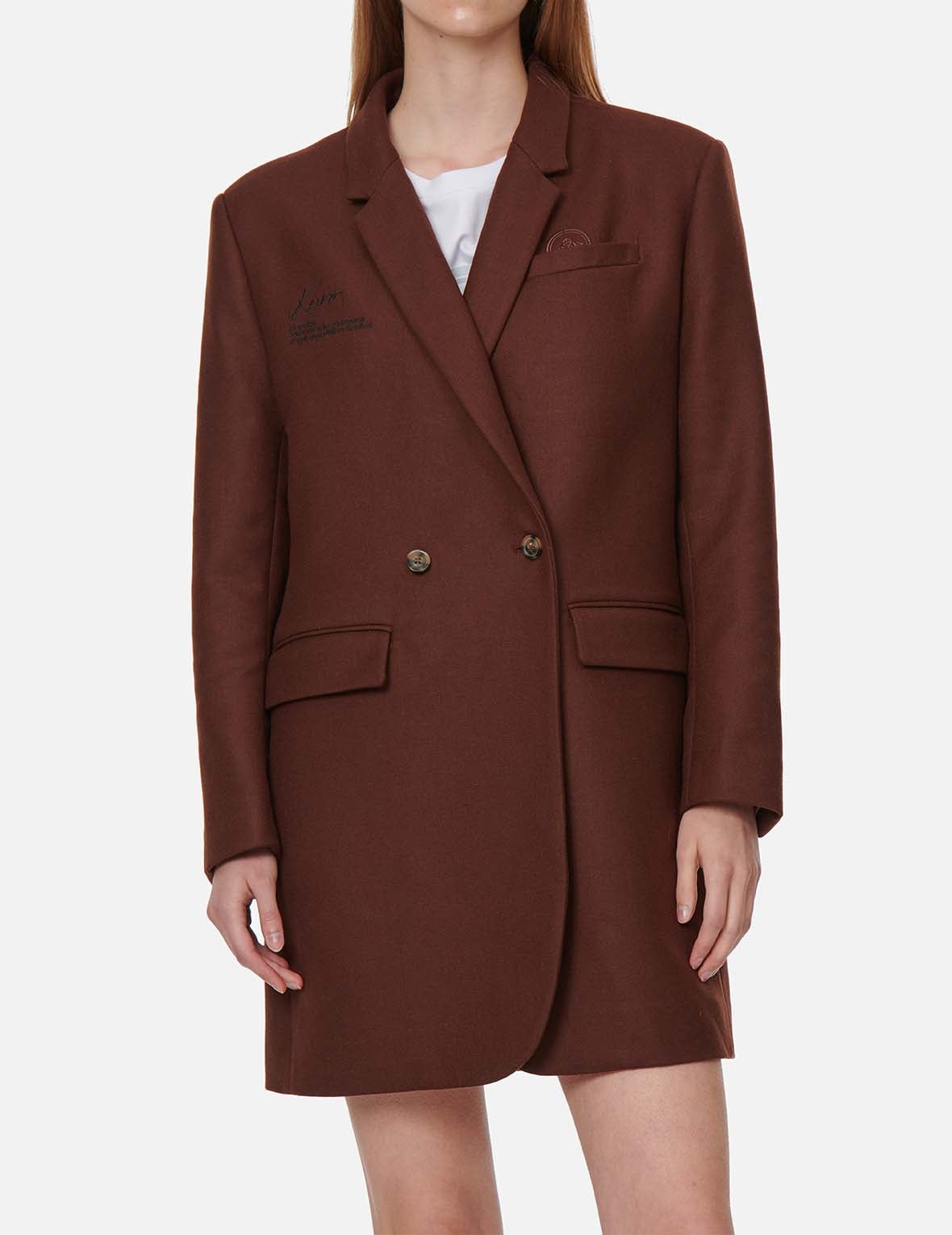 Logo Embossed Blazer Dress - 3