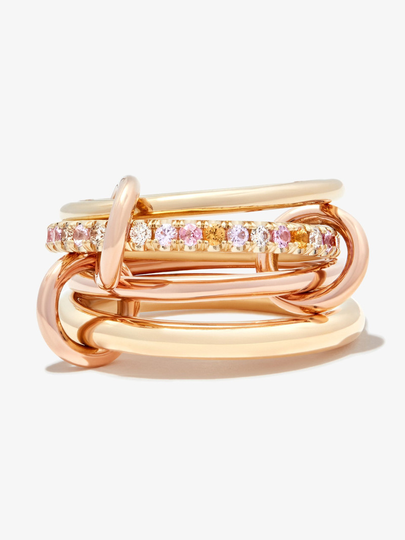 Spinelli Kilcollin 18K yellow gold Nimbus Dusk sapphire and diamond ring outlook