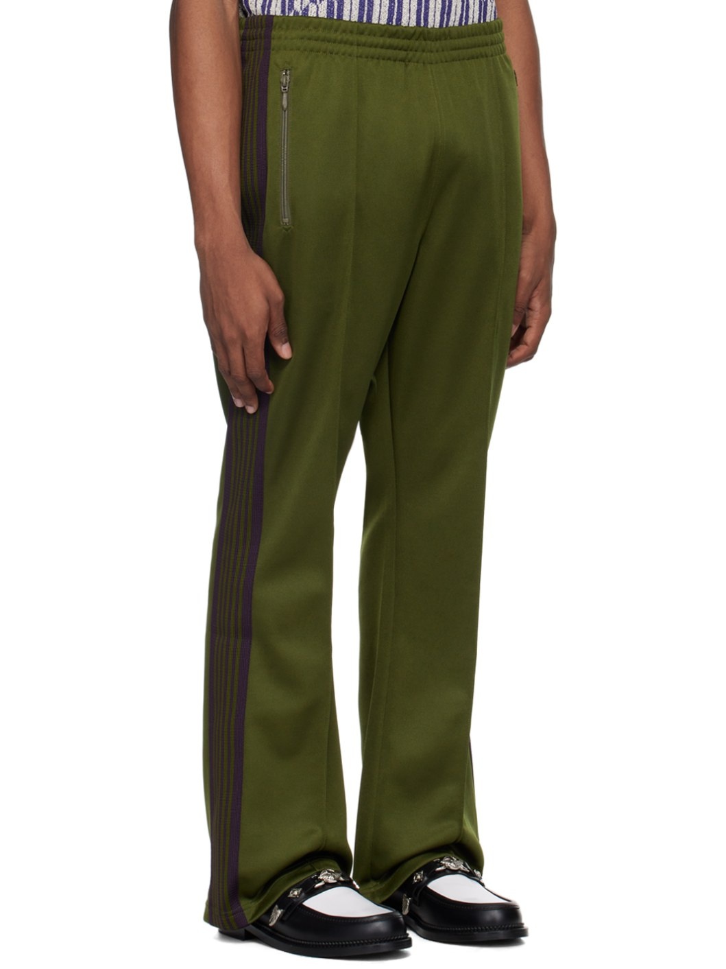 Khaki Bootcut Track Pants - 2