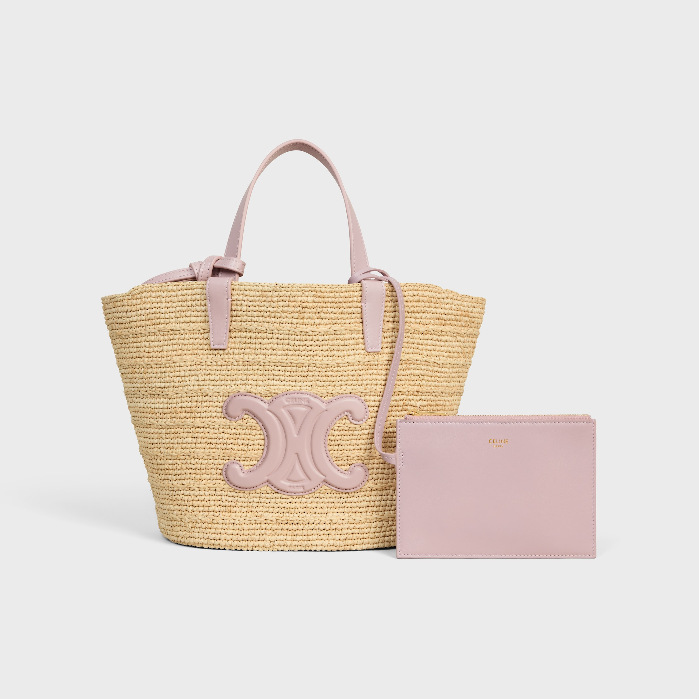 TEEN SUPPLE CELINE CLASSIC PANIER IN Raffia and calfskin - 6