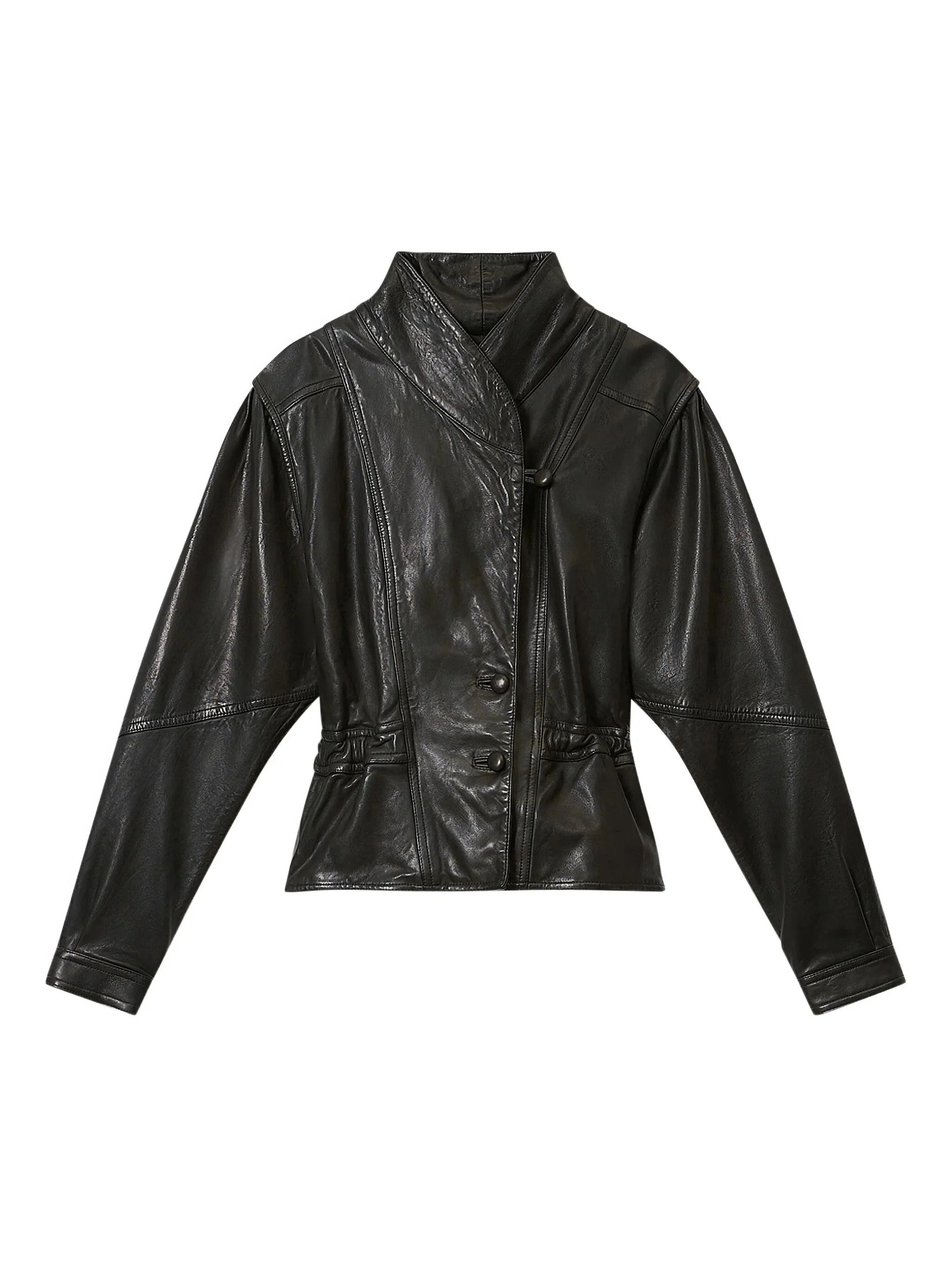 Isabel Marant Tressy Buttoned Leather Jacket - 1
