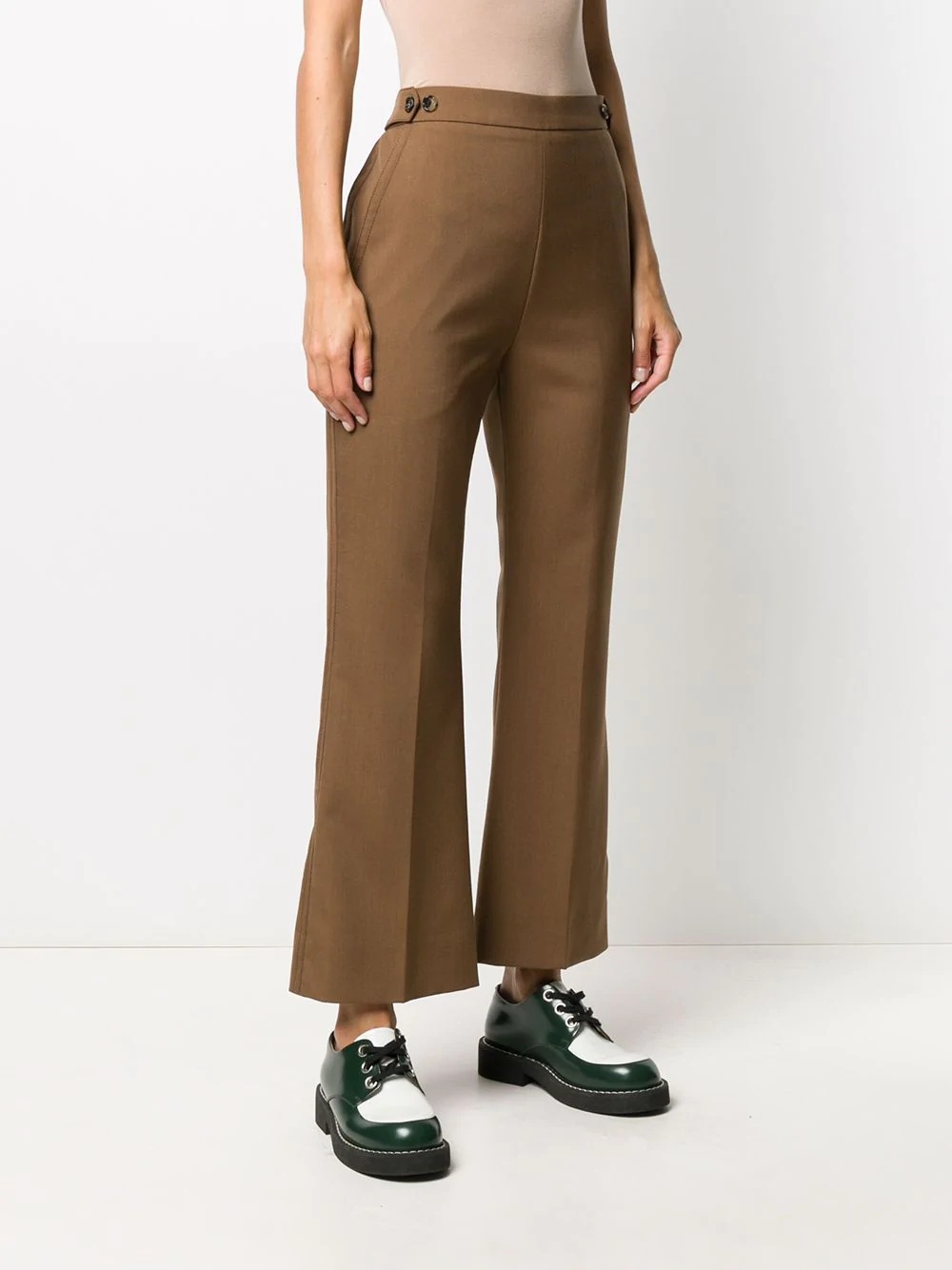 cropped kick-flare trousers - 3