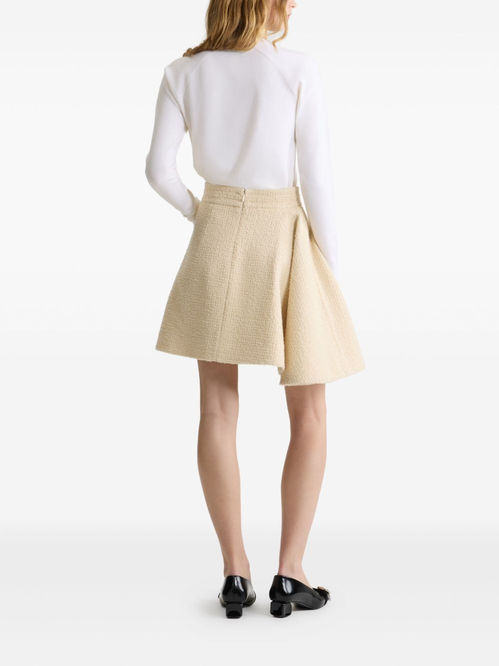 asymmetric tweed skirt - 3