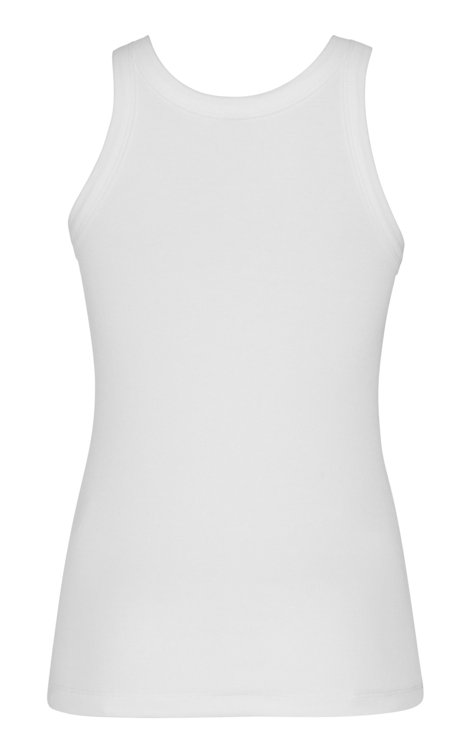 Espera Ribbed Stretch Cotton-Blend Top white - 5