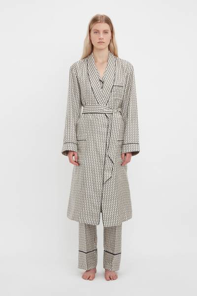 Victoria Beckham Pyjama Robe In VB House Monogram Jacquard outlook