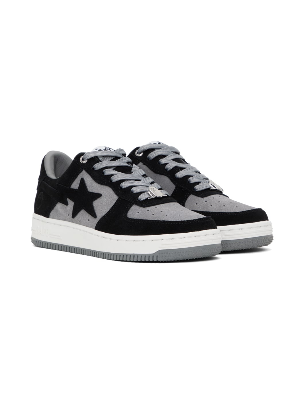 Black & Gray Sta #3 M1 Sneakers - 4
