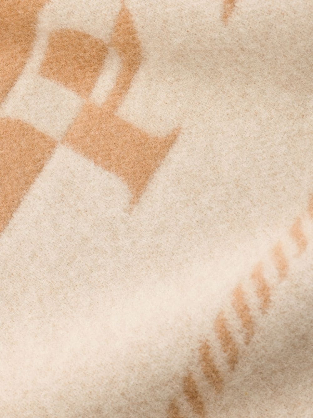 small jacquard-logo wool scarf - 2