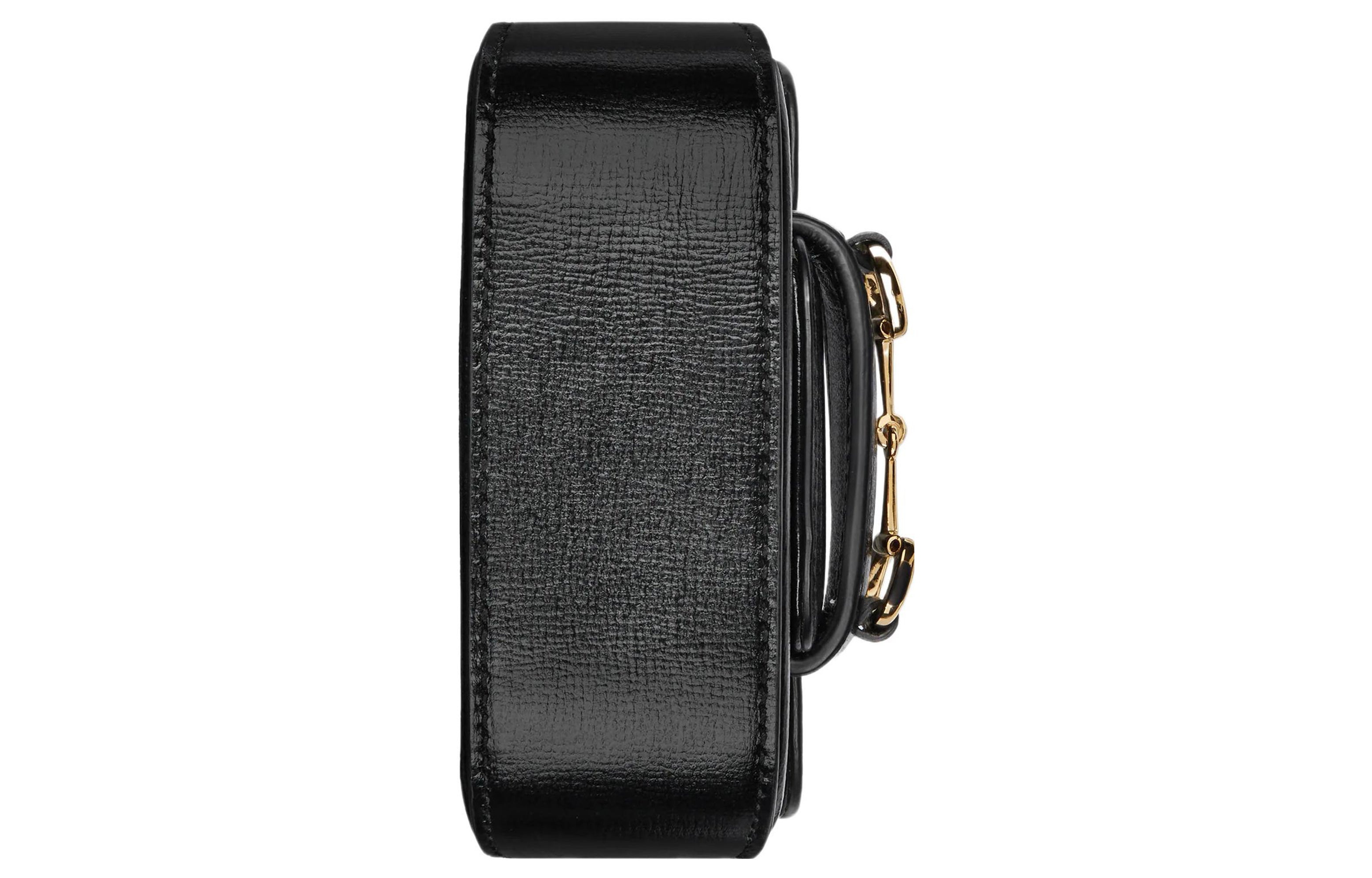 (WMNS) Gucci Horsebit 1955 Super Mini Bag 'Black' 760253-AAA7G-1000 - 5