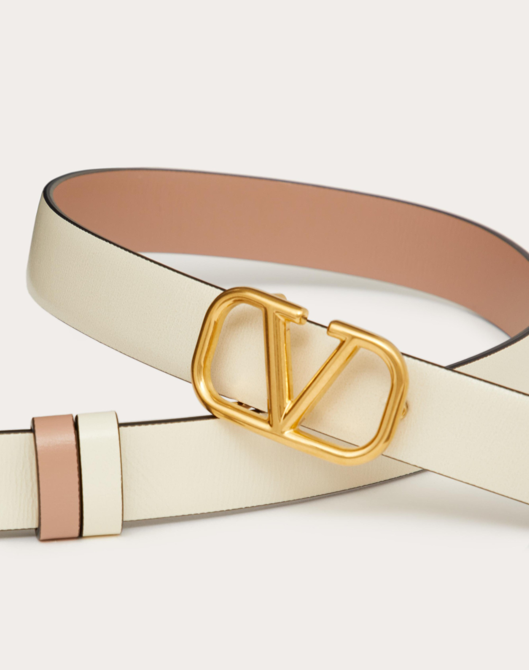 REVERSIBLE VLOGO SIGNATURE BELT IN GLOSSY CALFSKIN 20 MM - 2
