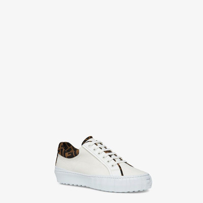 FENDI White canvas low-tops outlook