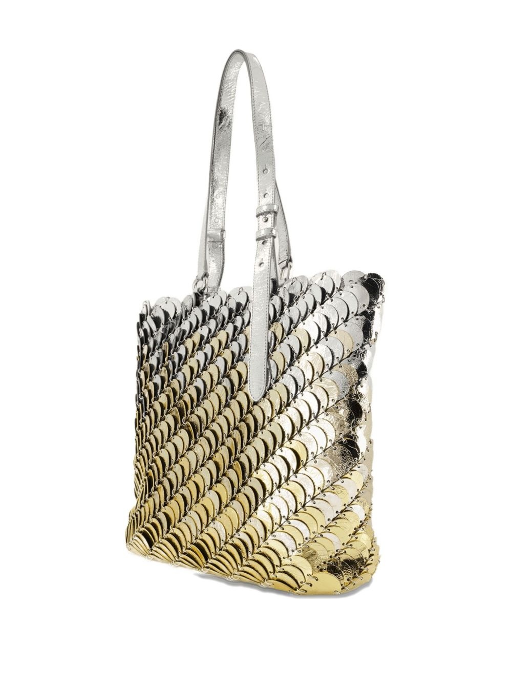 metallic chainmail tote bag - 3