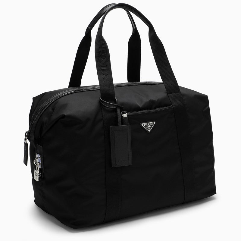 Prada Black Re-Nylon And Saffiano Duffle Bag Men - 2