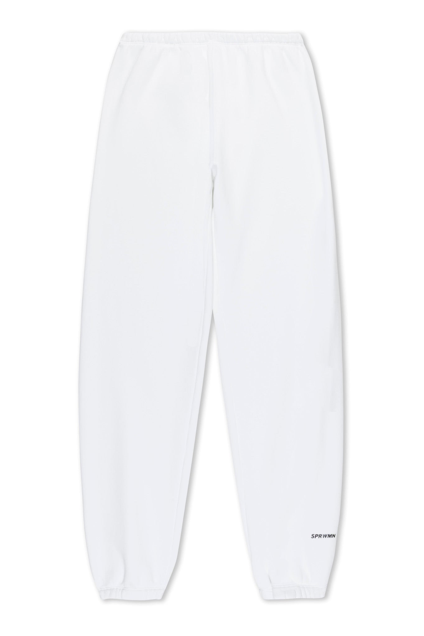 WHITE COTTON MINI LOGO SWEATPANTS - 5