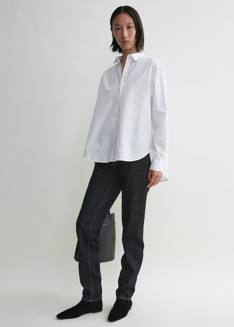 Totême Signature cotton shirt white outlook